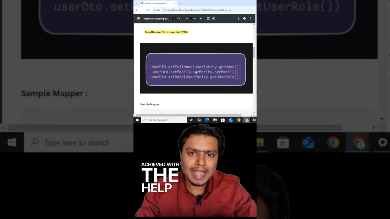 What is MapStruct and How it can be useful in Model Mapping? #coding #springboot #java #programming