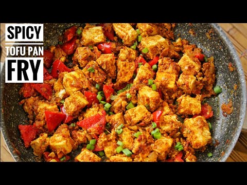 Spicy Tofu Pan-Fried Vegan Recipe