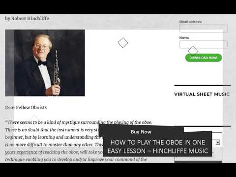 HOW TO PLAY THE OBOE IN ONE EASY LESSON – HINCHLIFFE MUSIC
