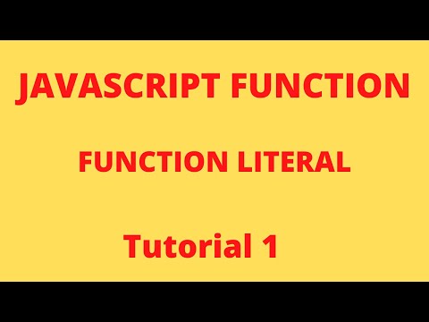 Javascript Function Tutorial For Beginners Function Literal Part 1