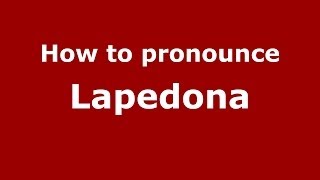 How to pronounce Lapedona