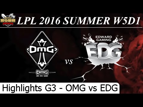 OMG vs EDG Game 3 Highlights 23/06/2016 - LPL Summer 2016 W5D1M2 Oh My God vs Edward Gaming