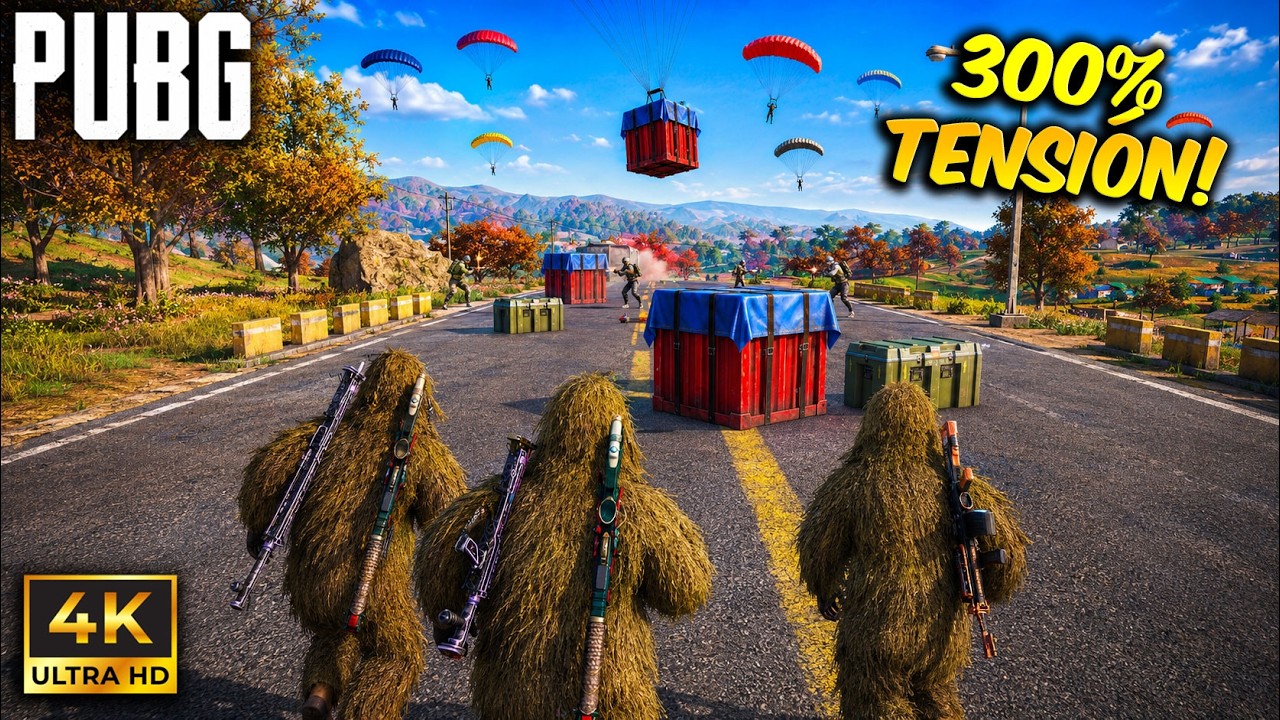 PUBG PC pero CIERRA EN EL CAMPO con AIRDROPS y 300% TENSION BRO 🥰 Gráficos al MAXIMO