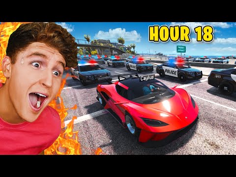 Playing GTA 5 For 24 HOURS Without Breaking ANY LAWS..
