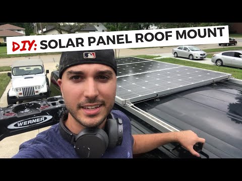 DIY Solar Panels Roof Mount for Camper Van (Ford Transit)