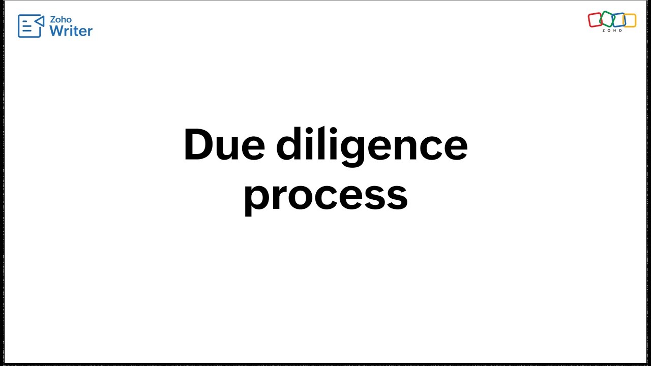 How to simplify due diligence process for law firms using Zoho Writer