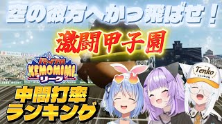 【#パワプロケモミミリーグ】中間打率ランキング80打席以上※7/24日配信終了時点【兎田ぺこら/白上フブキ/猫又おかゆ/栄冠ナイン/パワプロ2026】