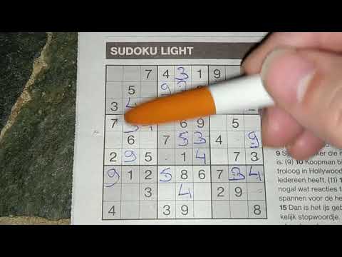 Light or Heavy? Hard to choose, Light Sudoku puzzle. (#385) 01-03-2020 part 1 of 2
