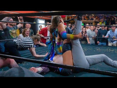Moon Miss vs Justin Newhook vs Max Power - Free Intergender Bar Show Wrestling Match