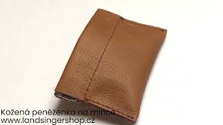 Kožená peněženka na mince s pružinou " LAHTON"