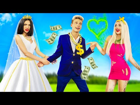 RICH VS POOR STUDENT | I'm in love with the poor girl! RATATA's delicious VS cheap food