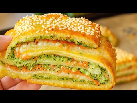Feuilletés Croustillants et Fondants : 5 Ingrédients 😍 Recette Facile | Brocoli Saumon