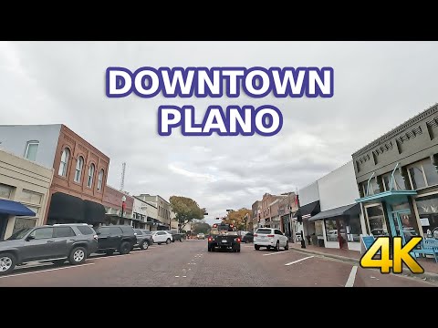 Downtown Plano, Texas, USA 🇺🇸  - 4K driving tour