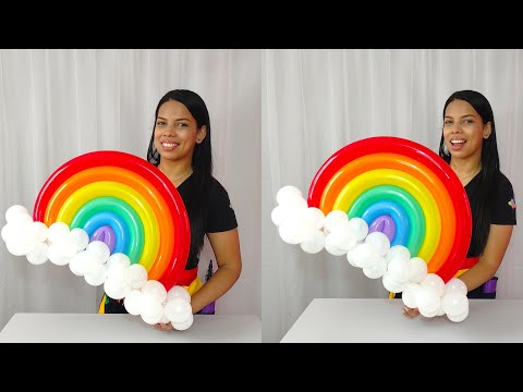 Cómo Hacer Un Arcoiris de Globos 🌈 - Balloon Rainbow - Decoración con Globos