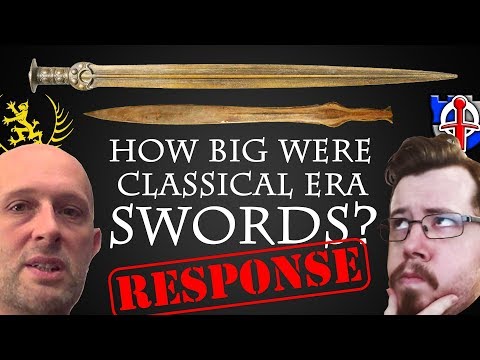 How big were classical era swords, REPLY to Scholagladiatoria