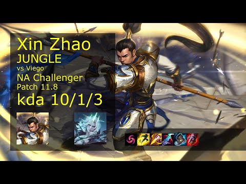 Xin Zhao vs Viego Jungle - NA Challenger 10/1/3 Patch 11.8 Gameplay