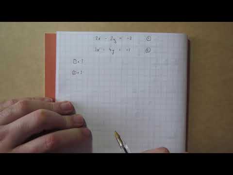 Simultaneous Equations by Elimination 3/4