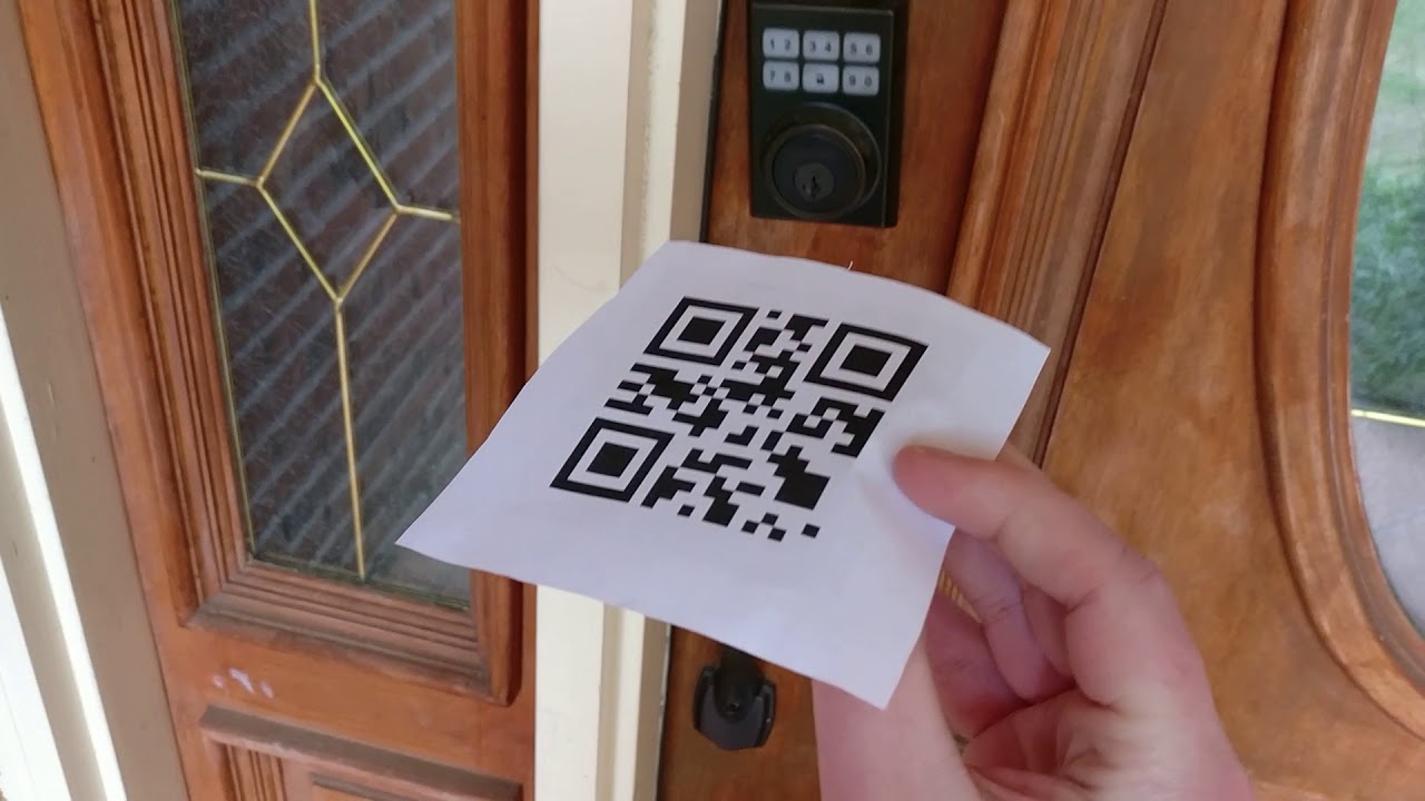 Unlock front door via qr code