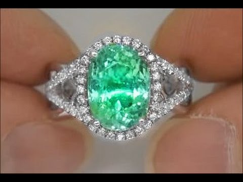 BEYOND RARE GIA Copper Bearing Paraiba Tourmaline & Diamond Ring