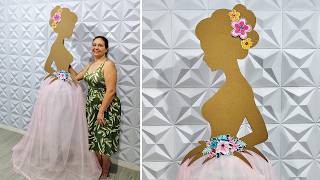 Decoração Dia das Mulheres Gastando POUCO 😍 Olha Essa Silhueta Feminina com Papelão + Moldes