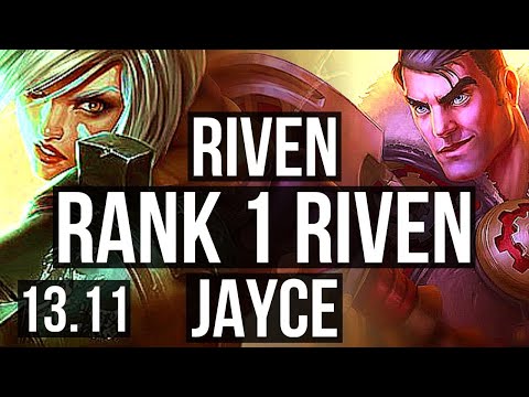 RIVEN vs JAYCE (MID) | Rank 1 Riven, 4/0/4, 2.7M mastery, 1300+ games | KR Challenger | 13.11