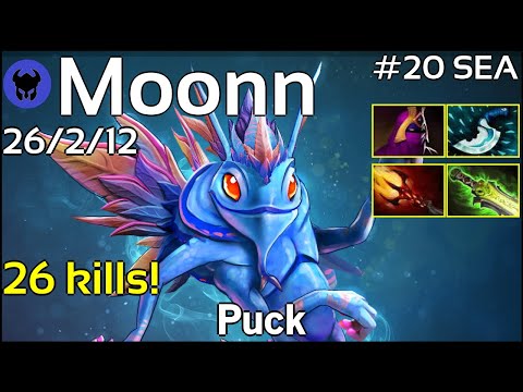 26 kills! Moonn [Mineski] plays Puck!!! Dota 2 7.21