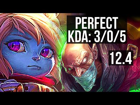 POPPY vs SINGED (TOP) | 3/0/5, 2.1M mastery, 400+ games, Rank 11 Poppy | BR Master | 12.4