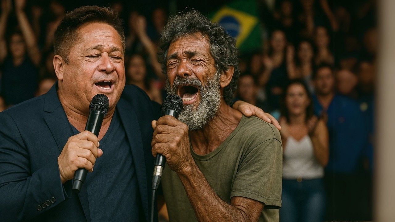 LEONARDO  Deu Uma Chance para o Mendigo que Cantou e o Brasil Parou Para Ver
