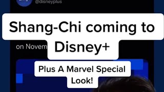 Shang-Chi coming to Disney Plus as well as a Marvel special look.