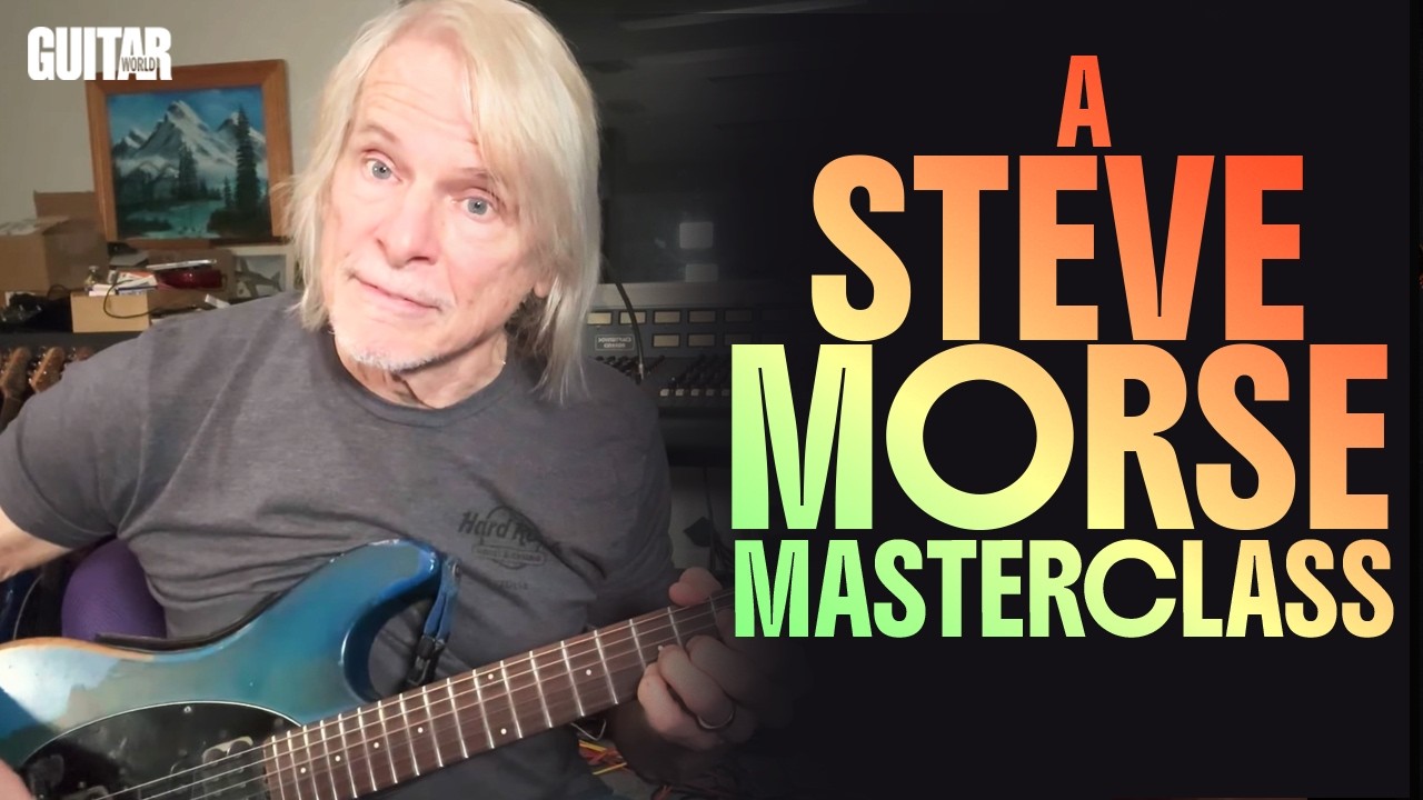 String-jumping and fretboard stretching: A Steve Morse masterclass on wide intervals - YouTube
