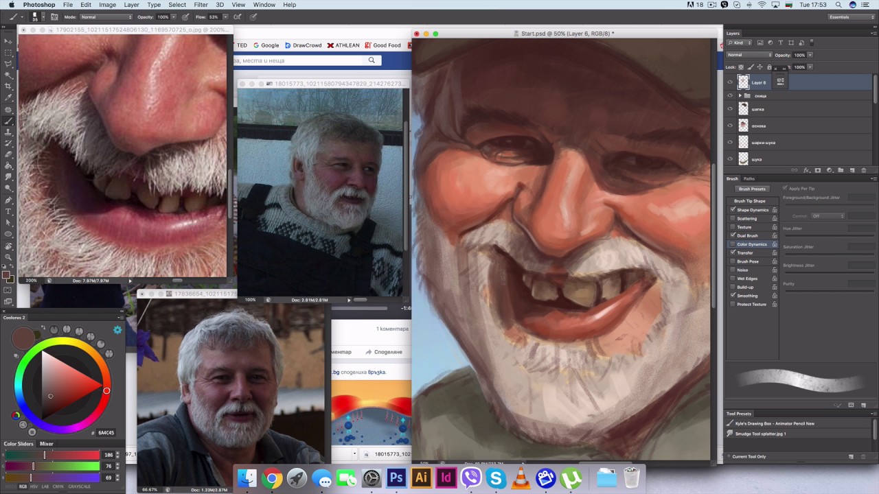 Digital Caricature Painting with Sam Deats