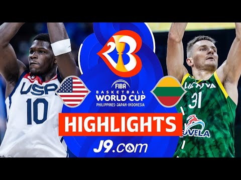 USA 🇺🇸 vs Lithuania 🇱🇹 | J9 Highlights | FIBA Basketball World Cup 2023
