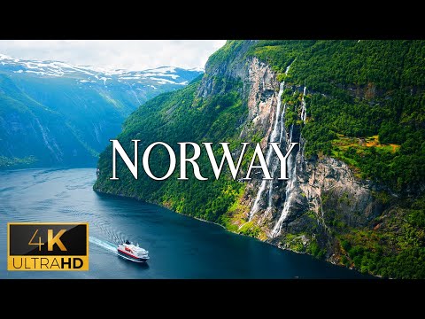 FLYING OVER NORWAY (4K Video UHD) - Calming Music With Stunning Beautiful Nature Film For Relaxation