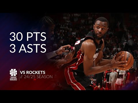 Andrew Wiggins 30 pts 3 asts vs Rockets 24/25 season