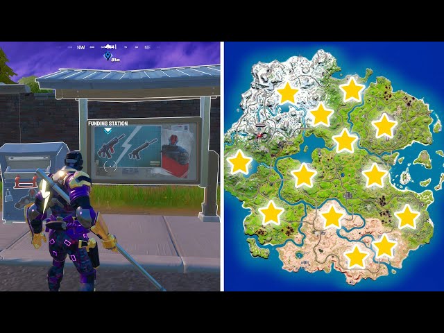 All funding station locations in Fortnite Chapter 3 Season 2