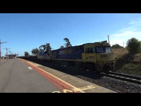 Pacific National NR16, AN7 3XM4 Steel Train Passing Corio Station