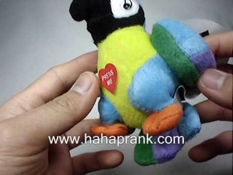 Polly The Insulting Parrot Keychain Joke Gag Prank - In Action!