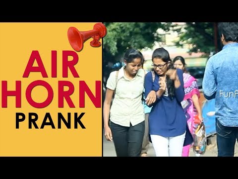 AIR HORN Prank in Hyderabad | Pranks in Telugu | Pranks in Hyderabad 2018 | FunPataka Video