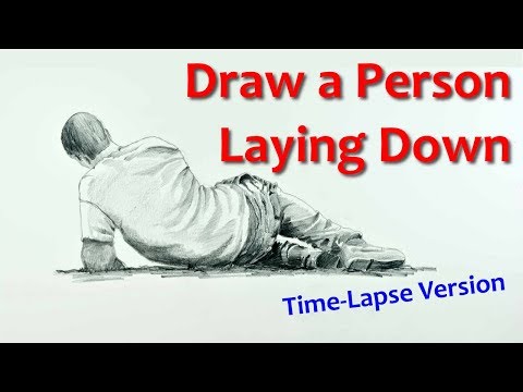 Draw a Person Laying Down time lapse drawing