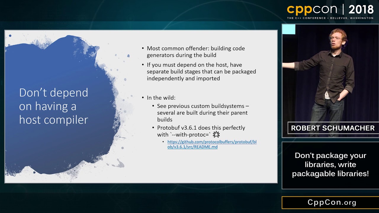 Image from Cppcon talk “Don't package your libraries, write packagable libraries!”
