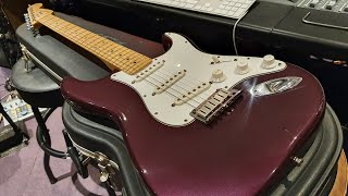 Video thumbnail for 1998 Fender American Standard Stratocaster RARE Purple Metallic Guitar by Essex Recording Studios