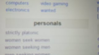 Craigslist's Personals Removed (No More Missed Connections)