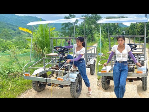 Compilation of video of Ly Thi Dau producing and manufacturing 4-wheeled vehicles in 30 working days