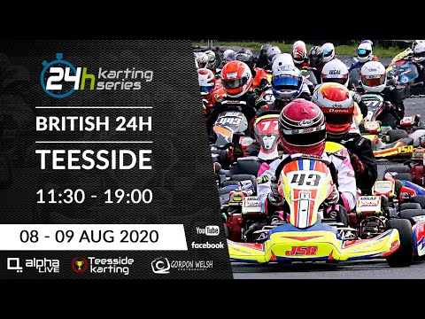 British 24 Hour Kart Race 2020 LIVE from Teesside 11:30 to 19:00 (Part 1)