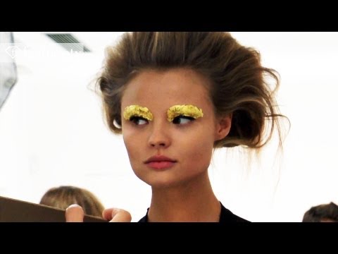 Hair & Makeup - Fendi Backstage ft Karl Lagerfeld - Milan Fashion Week Spring 2012 MFW | FashionTV FTV
