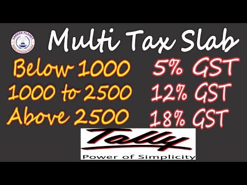 Tally ERP 9 GST Price Based Stock Item Tax Setup |Calculation of GST based on Slab Rate