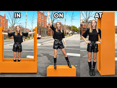 Wie man In, On, At im Englischen verwendet