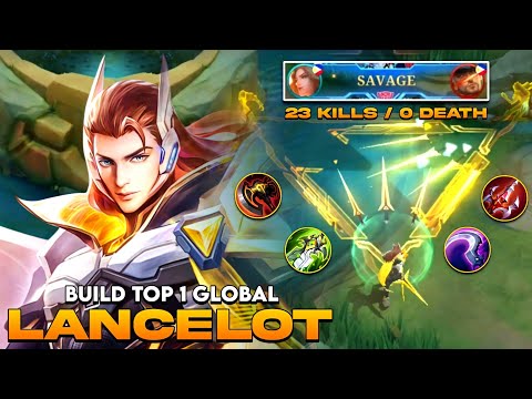 SAVAGE!! You must try this Lancelot Build | Insane 23 Kills! Build Top 1 Global Lancelot -MLBB