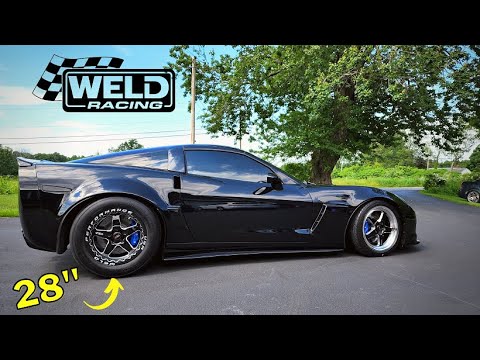 Twin Turbo C6 Z06 Gets Some Traction! Weld Drag Pack!