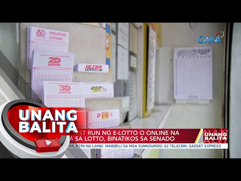 Planong test run ng e-lotto o online na pagtataya sa lotto, binatikos sa Senado UB